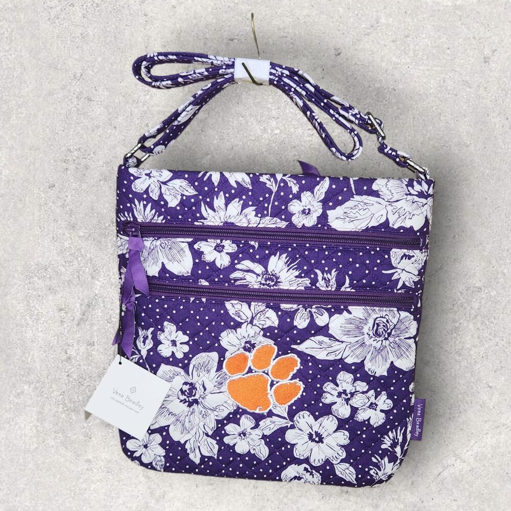 Vera Bradley Collegiate Crossbody - Clemson University - NWT - Purple
